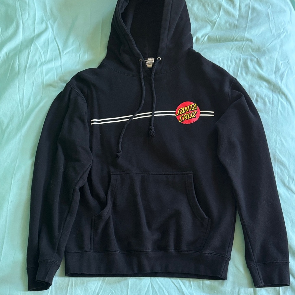 Women’s Santa Cruz Skateboards Black Hoodie with Red Logo